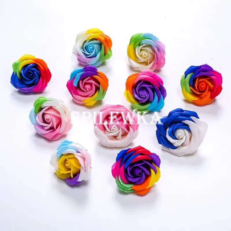 Supply Florist - Spilewka 6X7cm Colorful Rose Artificial Flower
