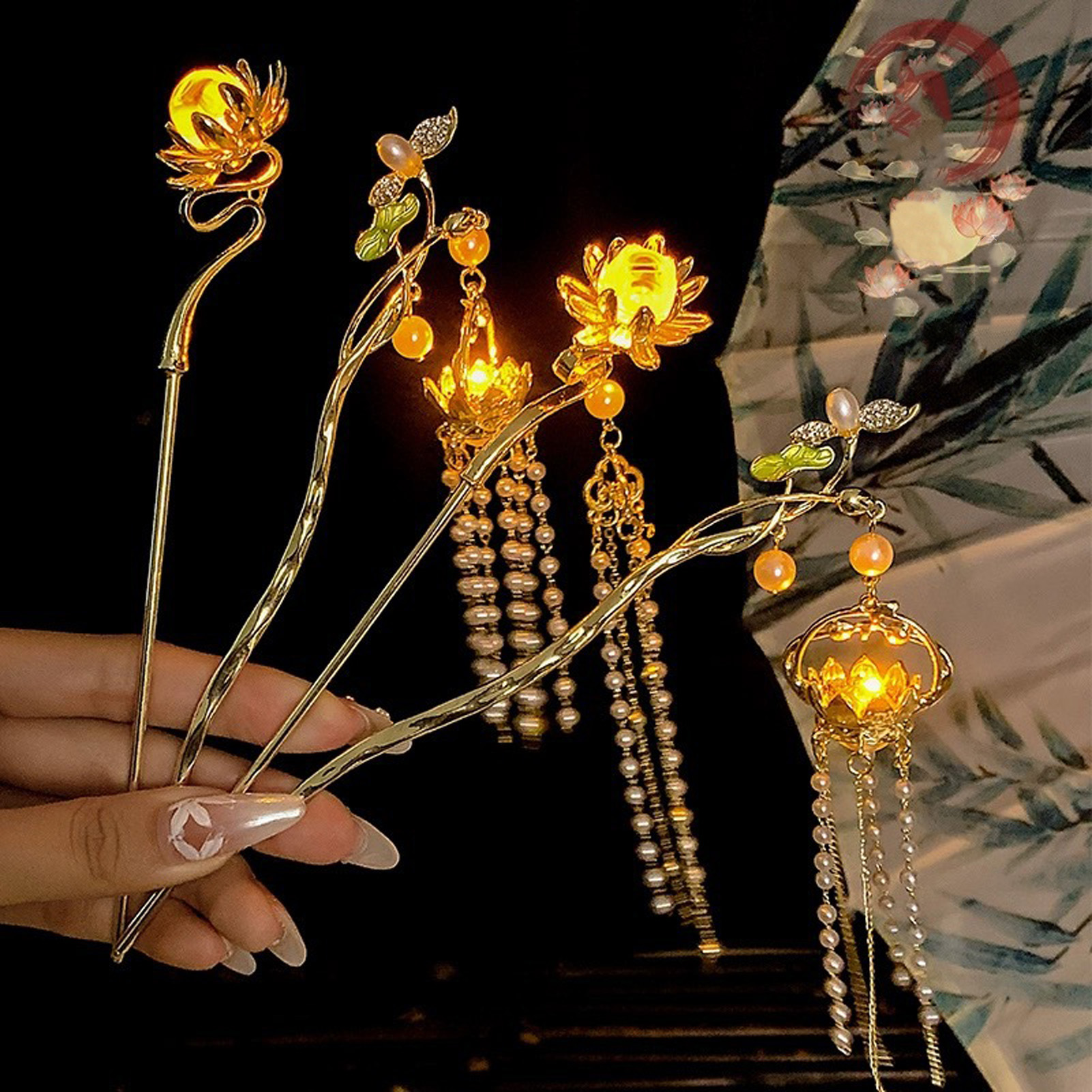 Luminous Flower Hairpin Exquis – обзор и цена Supply Florist