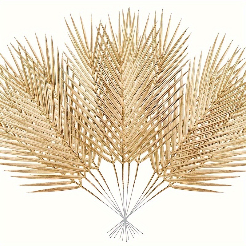5pcs Golden Artificial Palm Le – обзор и цена Florist Supply Vases