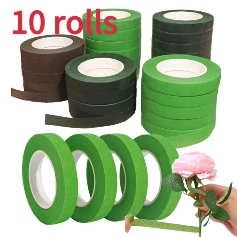 1-10rolls Bouquet Floral Stem  – обзор и цена Floral Tape Green