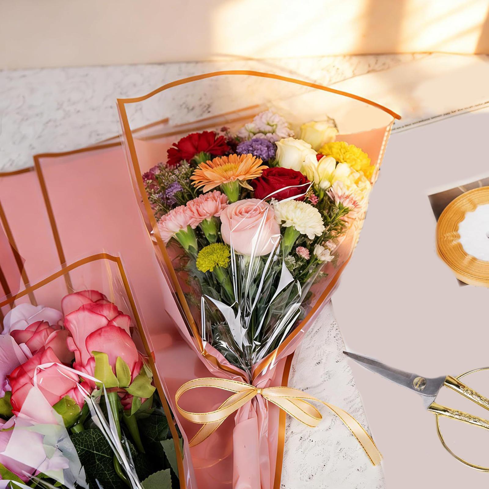 Flower Bouquet Bags 50 Pieces  – обзор и цена Florist Supply Ribbon