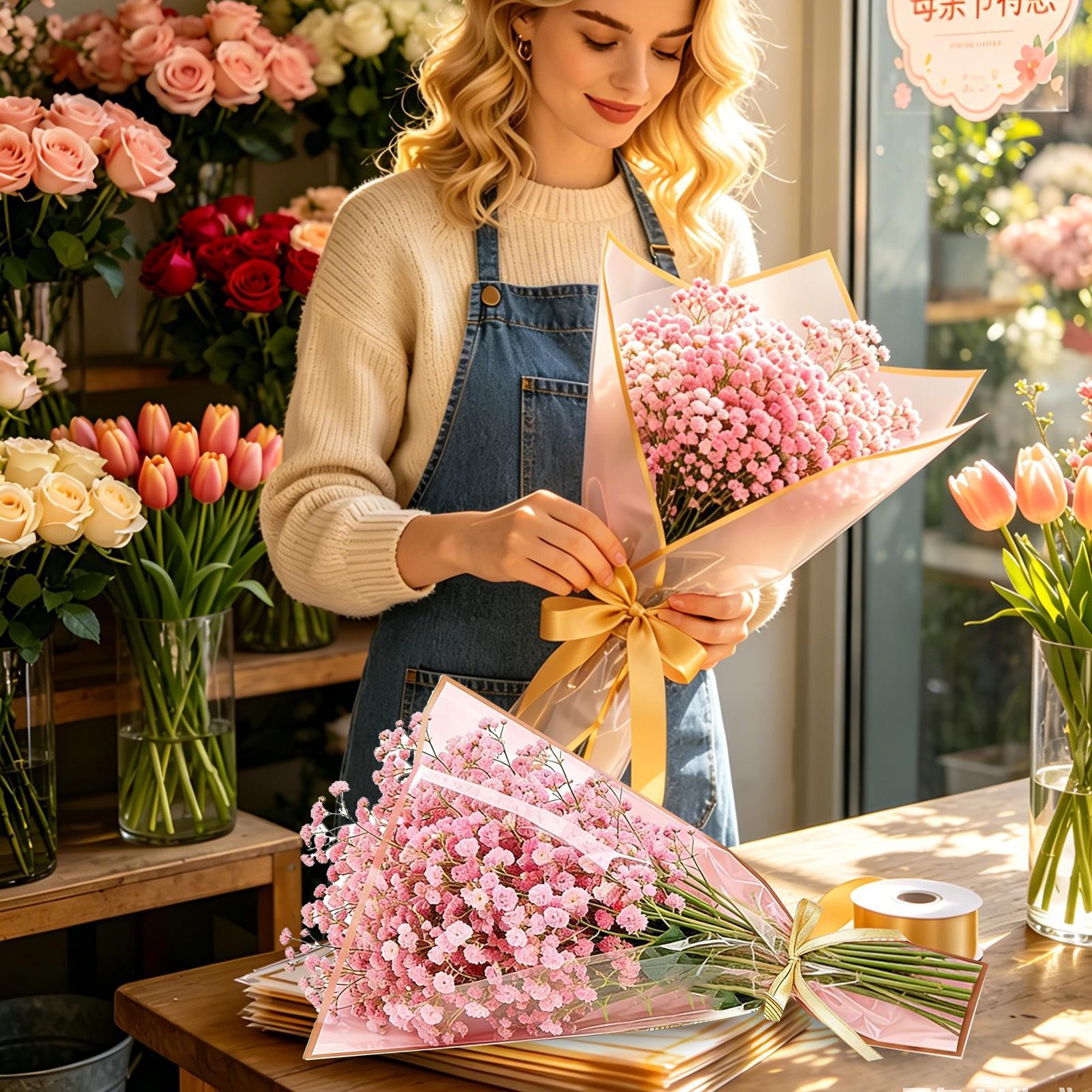 Flower Bouquet Bags 50 Pieces  – обзор и цена Florist Supply Ribbon