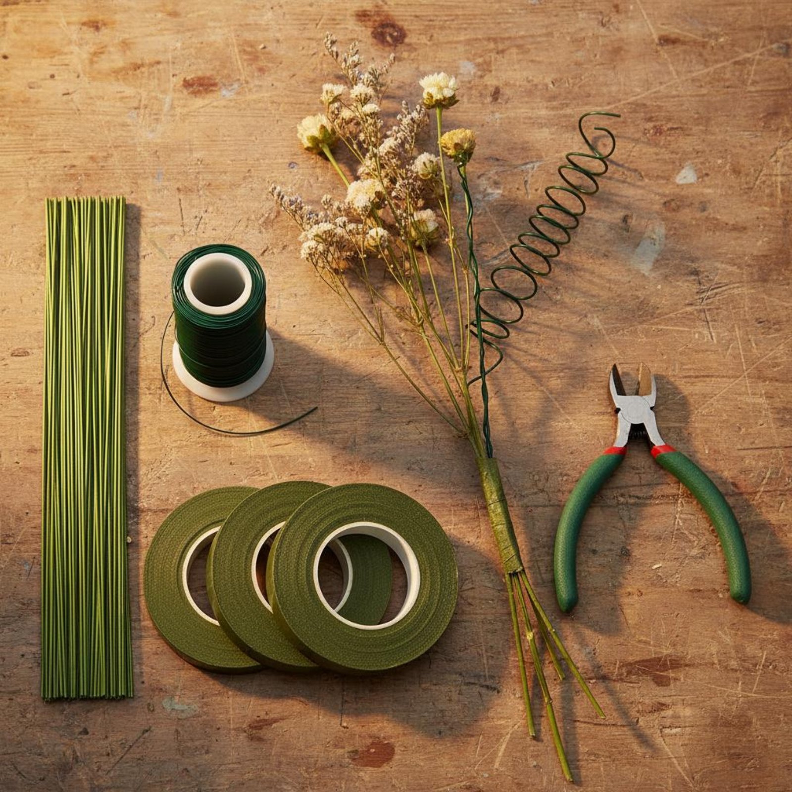 Floral Arrangement Making Kit  – обзор и цена Floral Tape Green