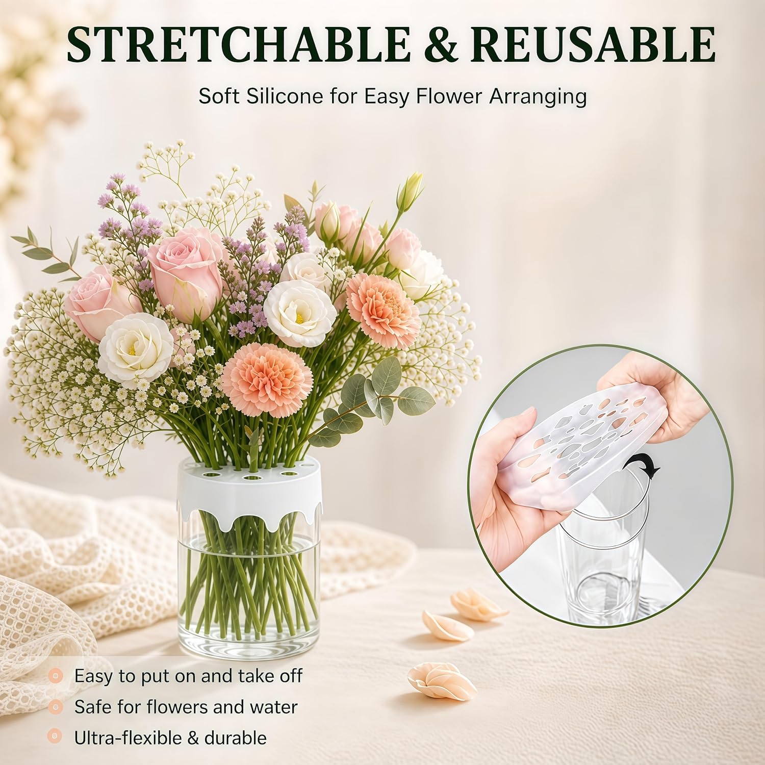 Silicone Blossom Grid Flower A – обзор и цена Florist Supply Vases