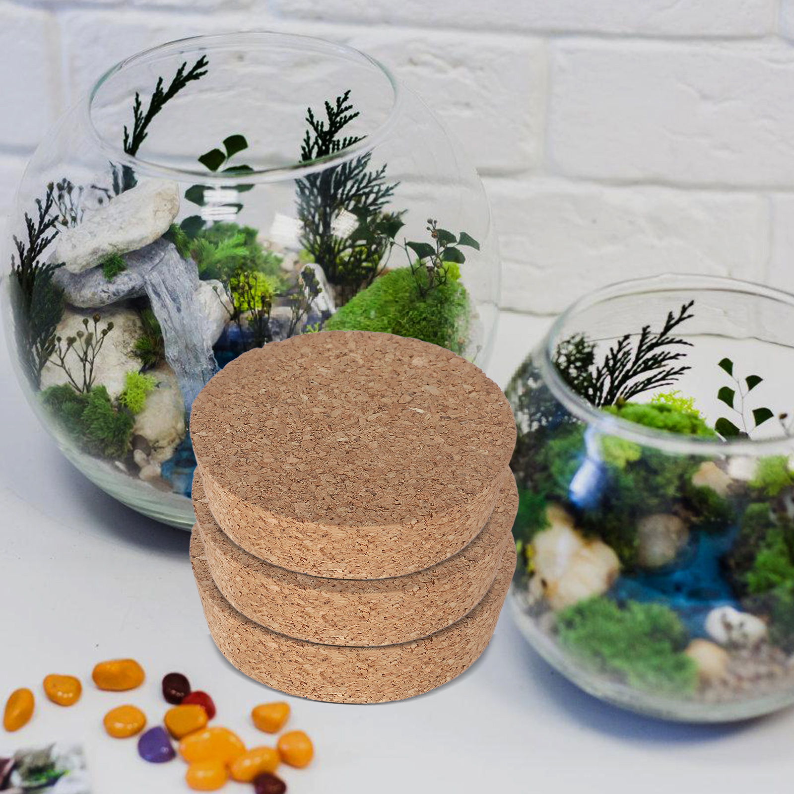 6 pcs Cork Lids For Glass Flow – обзор и цена Florist Supply Vases