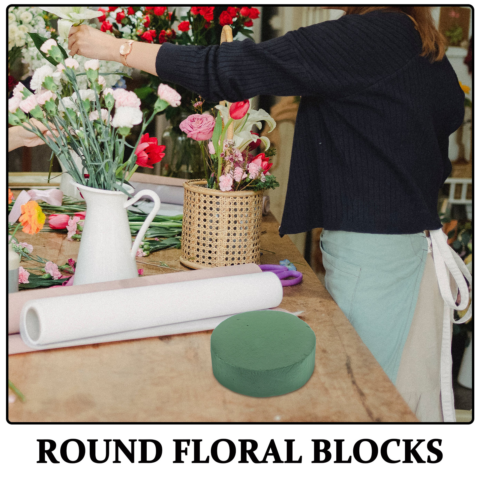 6Pcs Round Floral Foam Blocks  – обзор и цена The Florist Supply