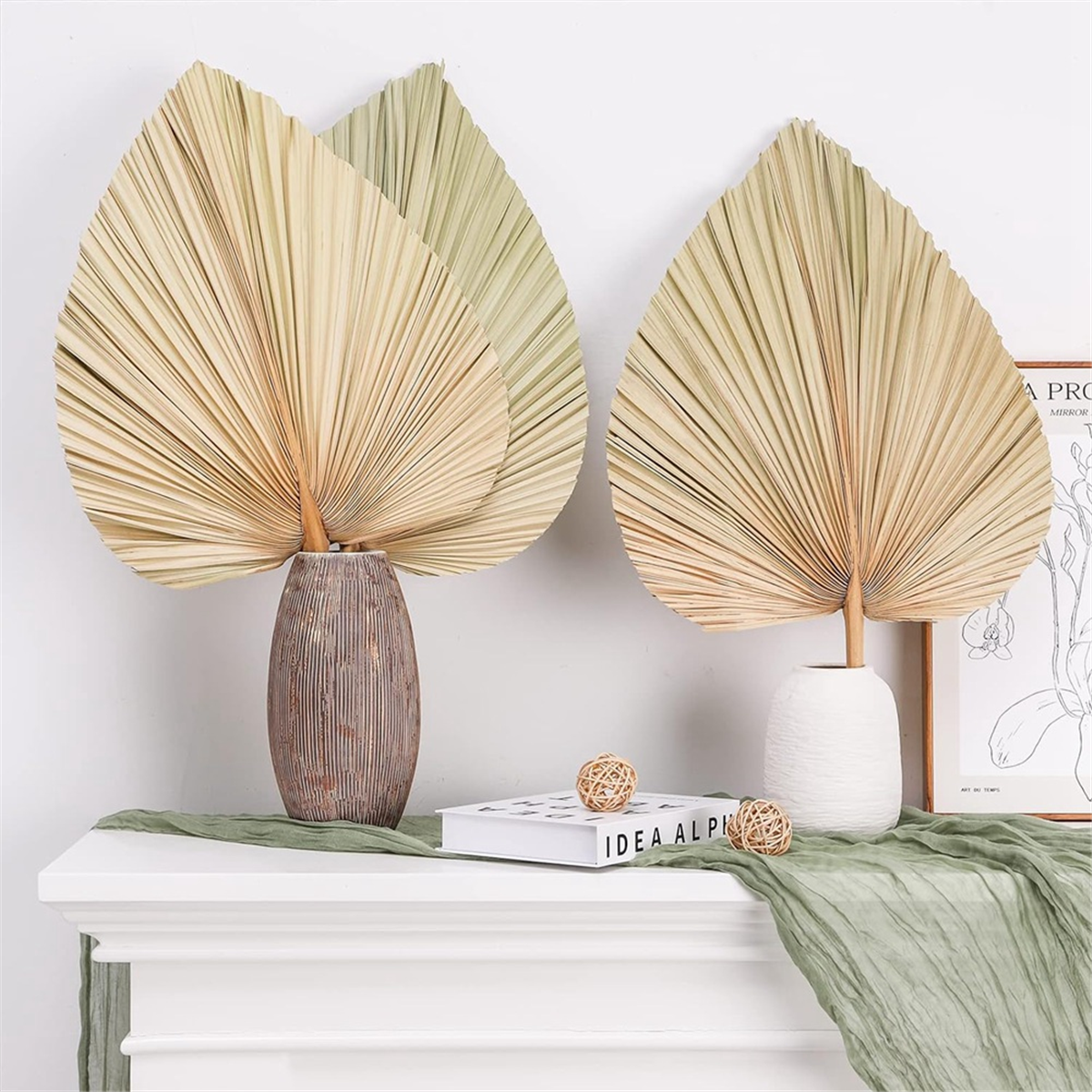 Good 6PCS Dried Palm Leaves Na – обзор и цена Palm Leaf Dried