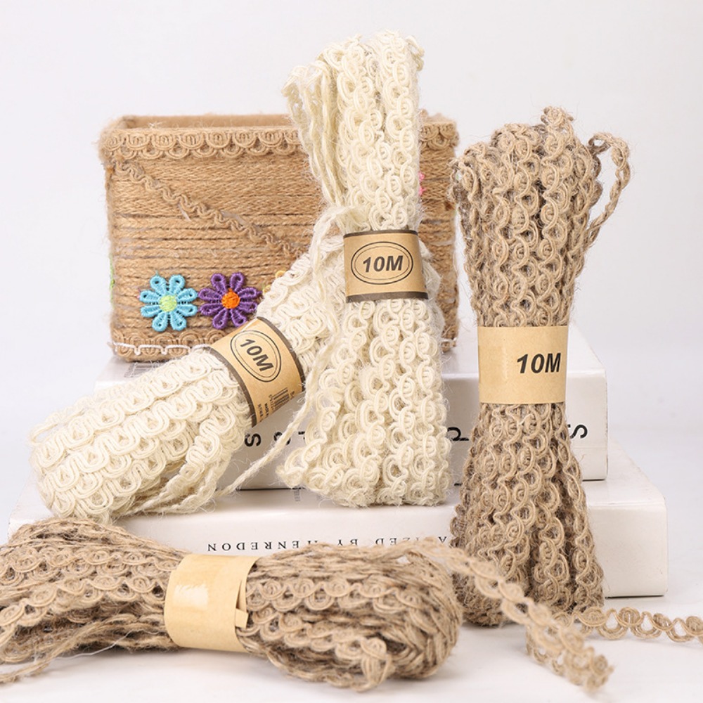 10m Lace Linen Ribbon DIY Bouq – обзор и цена Florist Supply Ribbon
