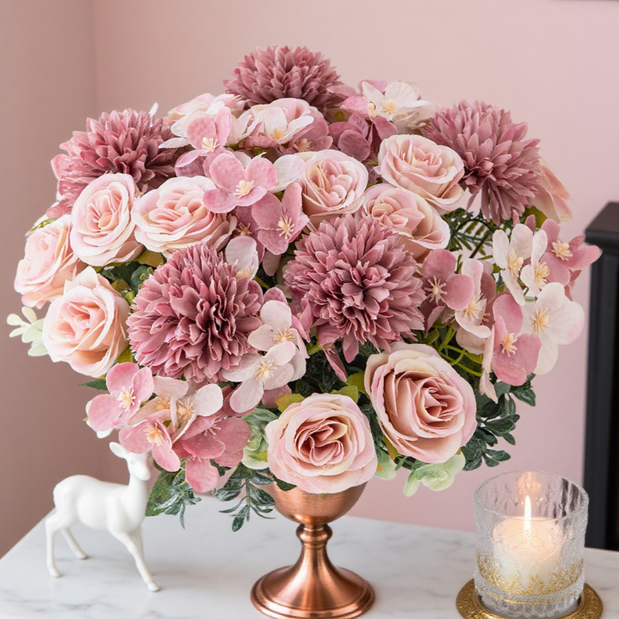 1/4pcs Artificial Flower Rose  – обзор и цена Florist Supply Vases
