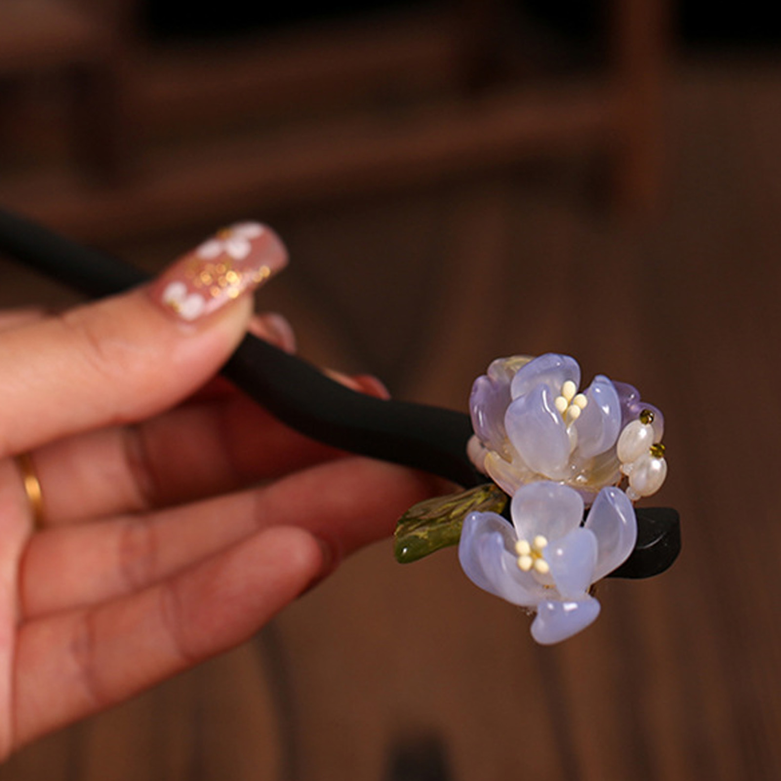 Vintage Wooden Flower Hairpin  – обзор и цена Supply Florist